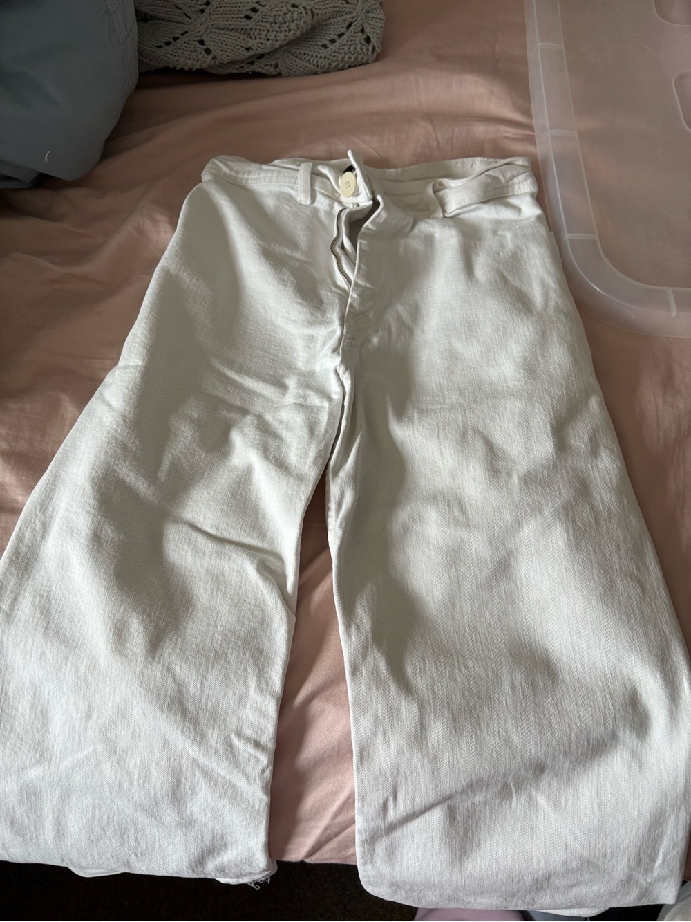 Zara White Wide-Leg Women's Jeans
